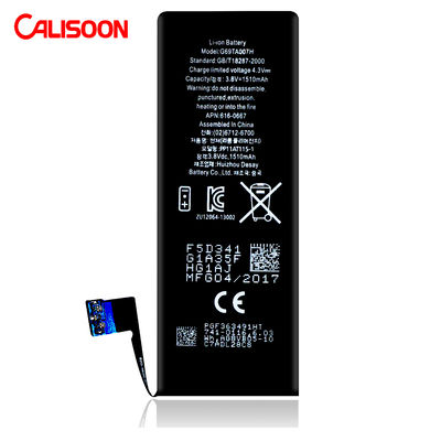 Batería de iones de litio de diseño delgado para Iphone 6 de salida blanca 5V 6.2x2.9x0.2cm